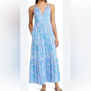 NWOT Lilly Pulitzer Sz M Maribella Tiered Maxi Dress